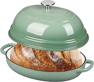 EDGING CASTING Enameled Oval Cast Iron Dutch Oven Pot with Lid, Bread Dutch Oven for Sourdough Bread