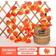 Autumn Decor Artificial Maple Leaf Vines - Artificial Maple & Oak Leaves for Seasonal Styling