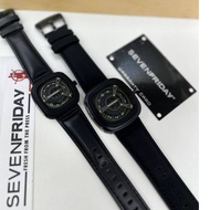 NEW ARRIVAL SEVEN FRIDAY JAM TANGAN COUPLE SET FOR MENS AND WOMENS LEATHER STRAP WATERPROOF 100% WITH BOX