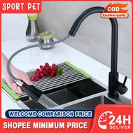 SUS304 Faucet Kitchen Basin Tap Stainless Steel Mixing Tap 360 Swivel Pull Out Faucet Sink Water Tap