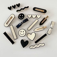 0ne Piece Black And White Chessboard Design Hairclip New Fashionable Female Headwear Accessories Hai