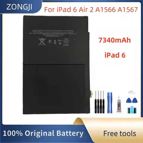 New Battery For iPad 6 Air 2 A1893 7340mAh Replacement Battery For iPad 6 Air 2 A1566 A1567 A1547 Ba
