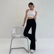 Flare Pants - Highwaist Flare Pants - Highwaist Cutbray Scuba Pants