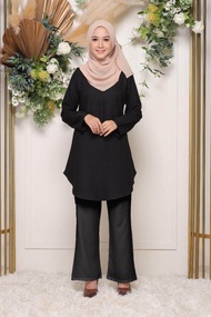 [ RAYA 2021 ] BAJU MUSLIMah BLOUSE SUIT | SET SUIT PLAIN (BAJU&amp;SELUAR Palazo ) Hot Selling  DESIGN BAJU VIRAL BAJU RAYA 2021