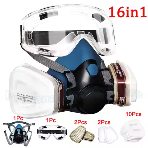 18in1 7502 Respirator Mask Protective Mask Industry Painting Spray Dust Gas Mask With 3M 501 5N11 60