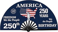 US 250th Anniversary Handheld Fan Patriotic Design Fans Gifts for Celebrations Parties Independence 