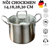 CHOCKMEN stainless steel pot 14,18,28,30 cm, CHOCKMEN deep soup pot, 14cm high wall pot, stainless s