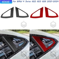 For BMW 4 Series G22 G23 G26 2021-2024 Carbon Fiber Rear Triangular Window Decal Auto Decoration Acc