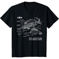 F16 Jet Aircraft Fighter Jet Blueprint Design T-Shirt for Kids