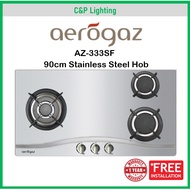 Aerogaz 90cm Stainless Steel 3 Burner Gas Stove Cooker Hob AZ-333SF