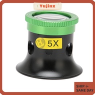 YUJINX Watchmaker Loupe, Sapphire Glass High Hardness Eye Loupe, Wide Application 5X/10X/15X/20X Mag