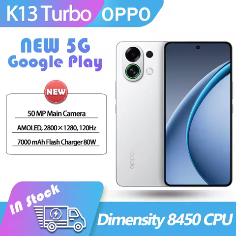 Original OPPO K13 Turbo 5G 6.8" AMOLED Dimensity 8450 120Hz 7000mAh Battery 80W SuperVOOC 50MP Camer