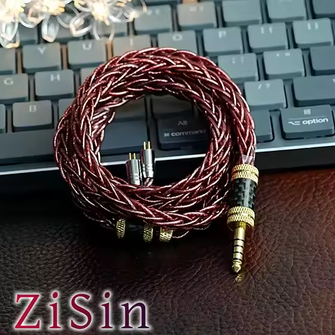 ZiSin 36 8 Core Flagship Multi-Element HIFI Earphone Upgrade Cable with 4.4/3.5mm MMCX 0.78,Suitable