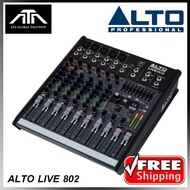 มิกเซอร์ ALTO LIVE 802 MIXER (รับประกันศูนย์ 1ปี) เครื่องแต่งเสียง ปรับเสียง ออดิโออินเตอร์เฟส ครอส