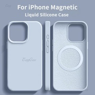 Original Magnetic Liquid Silicone Case for iPhone 17 16 15 14 13 12 11 Pro Max Silicone Soft Case Ba