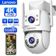 Lenovo 6mp Hd Ip Camera 5g Wifi Outdoor Dual Lens Security Ptz Camera 5x Zoom Auto Tracking Cctv Aud
