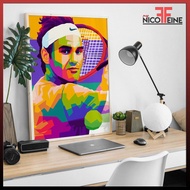 NEW Roger Federer Swiss Tennis Player Pop Art Large Poster Print / Wall Art