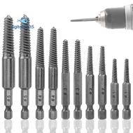 Screw Extractor Set,10 Pcs Screw Extractor,1/4inch Hex Shank Broken Screw Extractor,Screw Remover & 