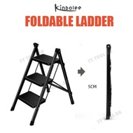 【A TOOL】❅﹉▤ Kinbolee Step Ladder 2 And 3 Steps Black Foldable