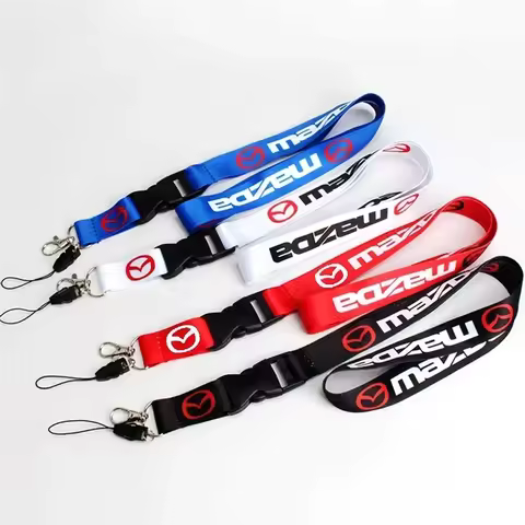 Premium Logo Keychain Lanyard Neck Strap for Mazda 3 6 CX5 CX30 Axela Atenza CX90 CX8 CX3 Birthday G