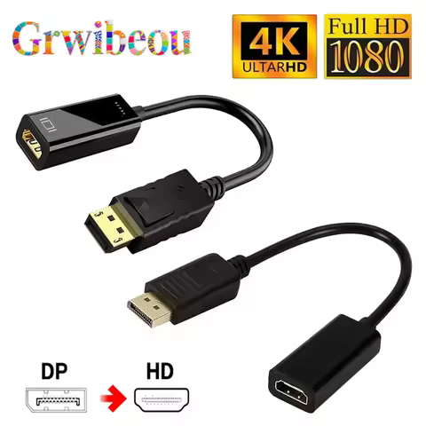NEW 4k DP to HDMI-compatible Cable Adapter Male To Female For HP/DELL Laptop PC Display Port to HDMI
