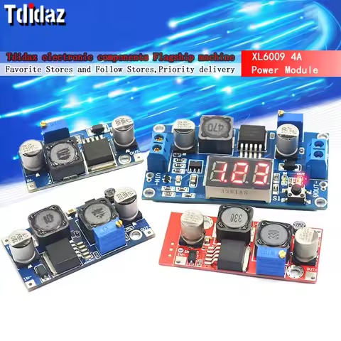 XL6009 4A Boost Converter Step Up Adjustable 15W 5-32V to 5-50V DC-DC Power Supply Module High Perfo