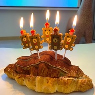Lilin Dekorasi Hias Kue Ultah Candle Karakter Bear Beruang Topper Cake Tusuk Lucu 