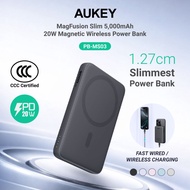 [3C | CCC Certified]Aukey PB-MS03/PB-MS04 Slim Portable Fast Charging 5,000mAh/10,000mAh Magnetic Wi