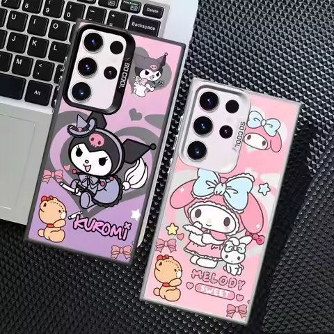 Cartoon Kuromi My Melody Case for Samsung Galaxy S20 FE S21 S23 S25Plus S24Ultra S25 S24 FE S22 Ultr