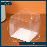 [10 PCS] CAKE BOX WITH HANDLE BOX KUE MINI SLICE CAKE TRANSPARAN KOTAK MIKA PACKAGING KUE TRANSPARAN