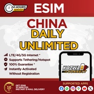 eSIM CHINA Daily Unlimited | eSIM Activated Instantly