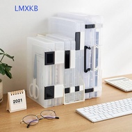 LMXKB A4 File Box, Portable Durable a5 Organize The Box, Office Stationery Simple Folder Transparent