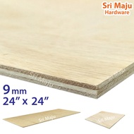 MAJU (2ft x 2ft) 9mm Plywood Timber Panel Wood Board Sheet Ply Wood Papan Kayu Perabot