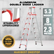 8 Step Ladderman Heavy Duty Aluminium Double Sided Ladder Multi Purpose Ladder Foldable Tangga Lipat