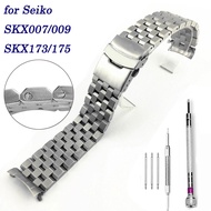 316L Stainless Steel Watch Band Bracelet for SKX007 SKX009 SKX173 SKX175 Wristband 20mm 22mm Strap Curved End Link