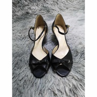 Black peep Toe Ankle Strap Stiletto Heels