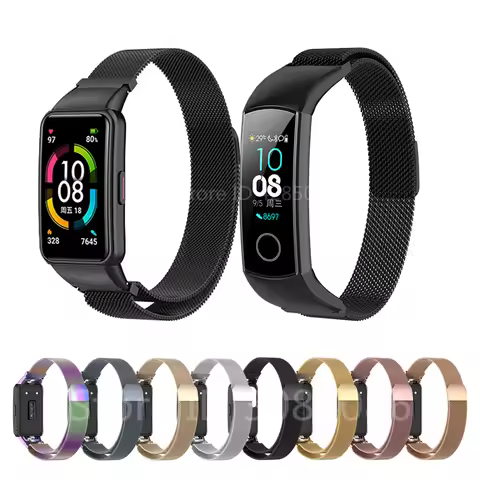 Milan Magnetic Loop Strap For Huawei Honor Band 6 5 4 Wriststrap Bracelet Correa For Huawei Band 6 P