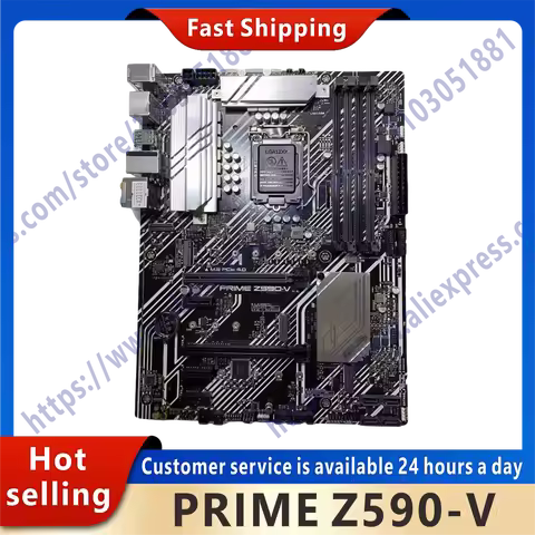 Used PRIME Z590-V original desktop computer suitable for Z590 DDR4 PCI-E4.0 motherboard LGA 1200 sup
