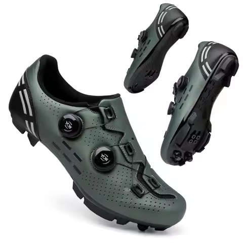 Unisex MTB Cycling Shoes Self-Locking Cycling Shoes SPD Flat Pedal Road Cycling Shoes Suitable For P
