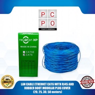 LAN CABLE ETHERNET CAT6 WITH RJ45 AND RUBBER BOOT MODULAR PLUG COVER (20, 25, 30, 50 meters)