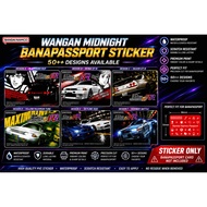 Wangan Midnight Maximum Tune 6RR Banapassport Sticker | Waterproof Card Skin Decal | Custom PVC Stic