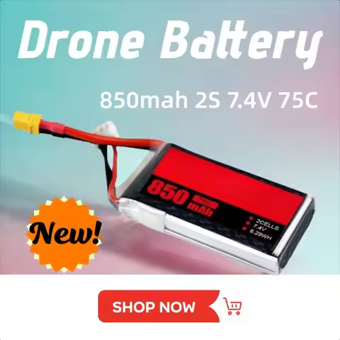 XT30/XT60 850mah 2S 7.4V 75C LIPO Battery for RC Helicopter Quadcopter FPV Racing Drone Rechargeable