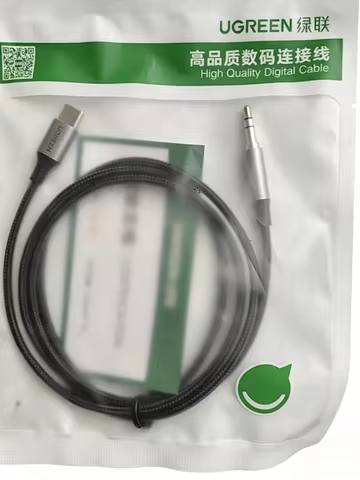 UGREEN Type C to 3.5mm AUX Cable 1M TRRS HiFi Audio Adapter Cord with Mic for Headphone Car Stereo S