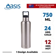 Oasis Stainless Steel Insulated Water Bottle with Handle 750ML