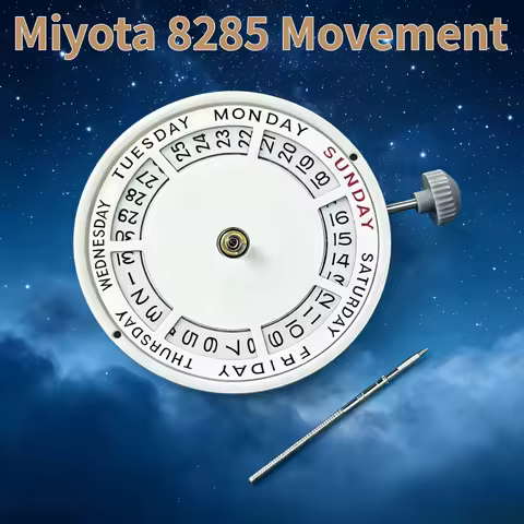 high-precision 8285 movement dual calendar white movement 8285 automatic mechanical movement watch a