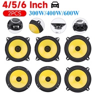 ☜2PCS 4/5/6 Inch 300/400/600W Universal Car Speakers Subwoofer Car Audio Ultra-thin Modified Aut bU