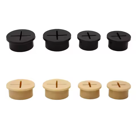 10pcs Flexible Silicone Cable Cord Grommets Rubber Grommets for Table Desktop Hole Cover TV Console 