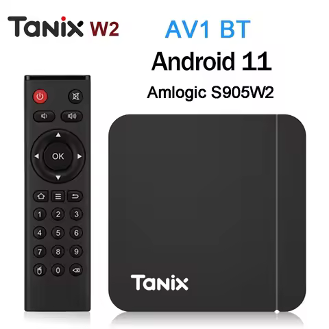 Tanix W2 Smart Android 11 TV Box Amlogic S905W2 4G/64G AV1 BT TVBOX 2.4G&5G Dual Wifi 4K HD Set Top 