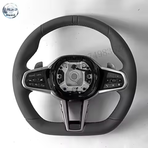 Leather Silvery CS M-Sport Steering Wheels for M3 M4 M5 G80 G82 G20 G30 - Compatible with Series 1-5
