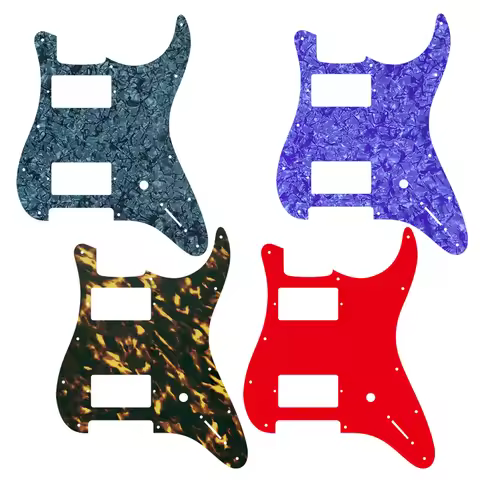 Fei Man Custom Guitar Parts - For US Fender Jim Root Strat HH Guitar Pickguard Cratch Plate Multicol